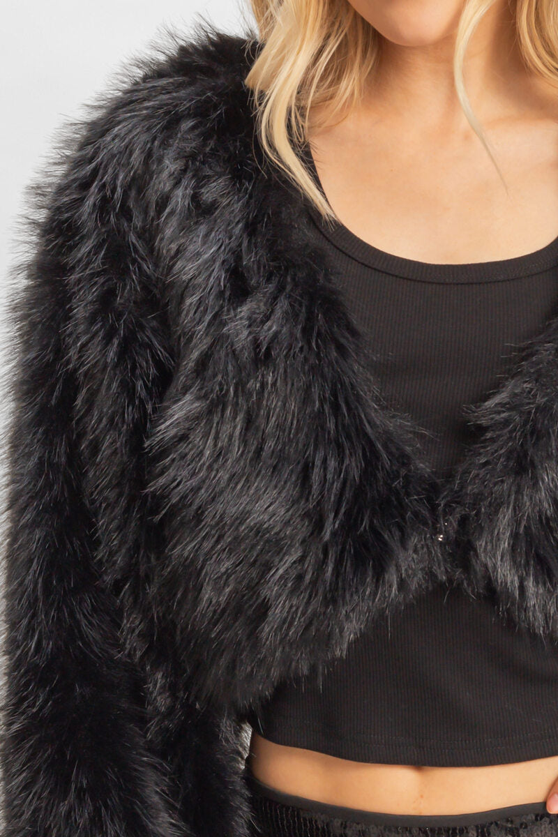 Faux Fur Cropped Jacket | Forever 21 Women