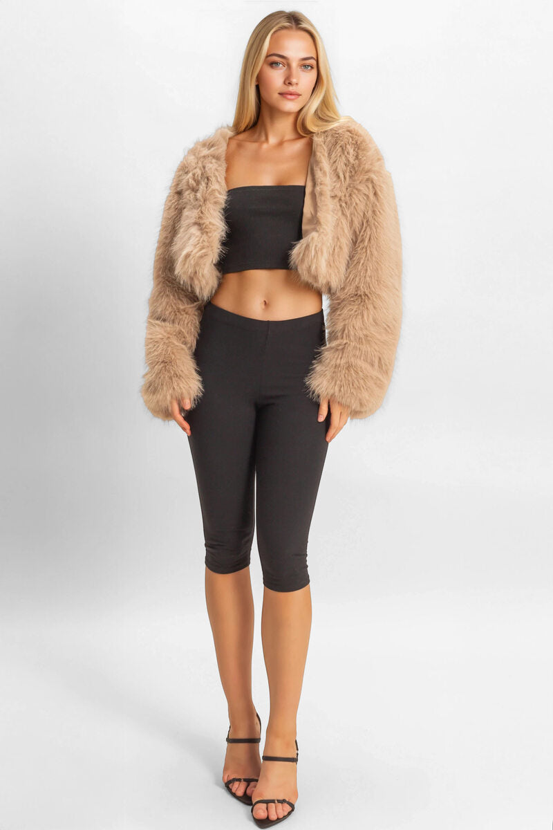 Faux Fur Cropped Jacket | Forever 21 Women