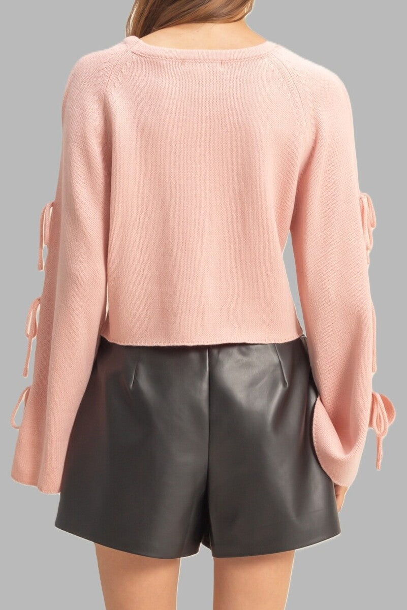 Tie-Sleeve Cropped Sweater Top | Forever 21 Women