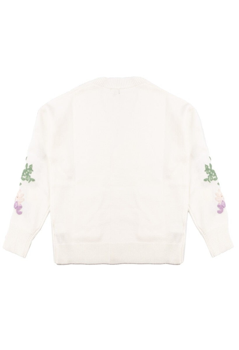 Floral Embroidered-Sleeve Cropped Cardigan | Forever 21 Women