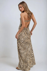 Satin Leopard Print Maxi Dress | Forever 21 Women