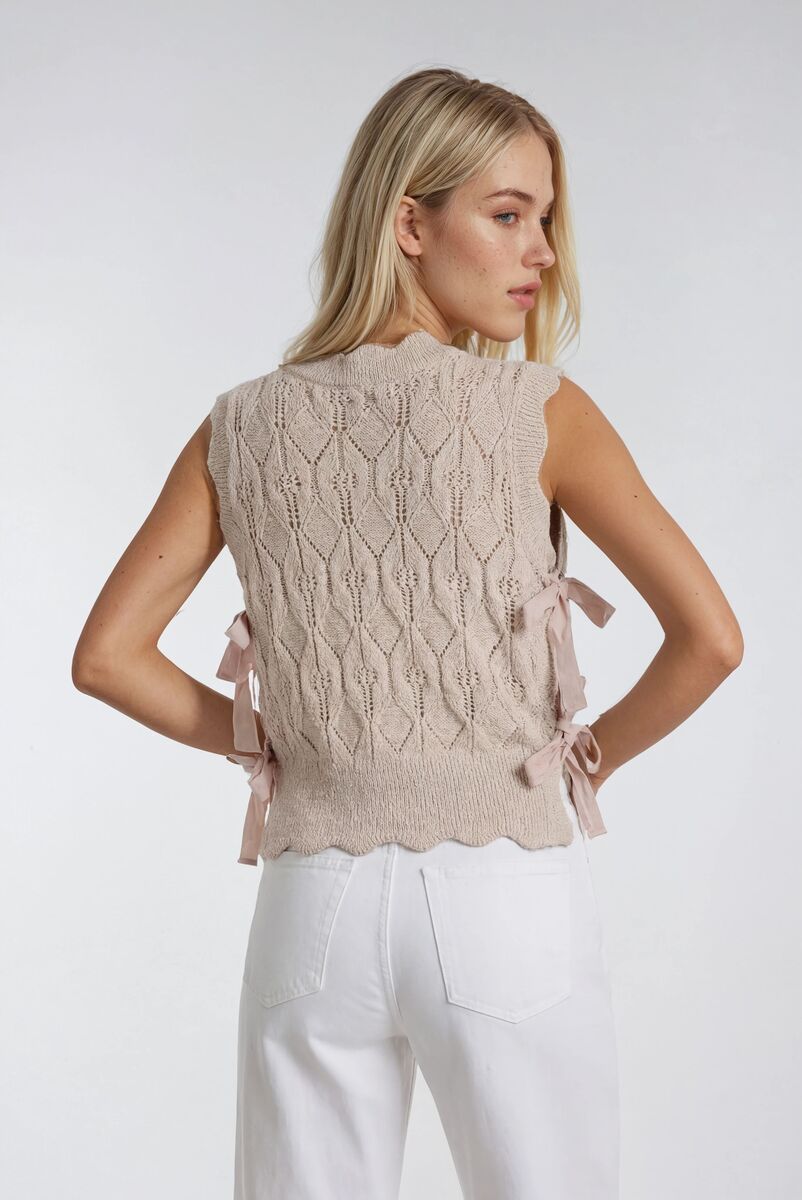 Sleeveless Side-Tie Crochet Knit Top | Forever 21 Women