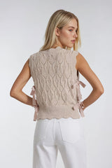 Sleeveless Side-Tie Crochet Knit Top | Forever 21 Women
