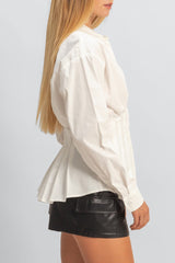 Pleated Poplin Peplum Shirt | Forever 21 Women