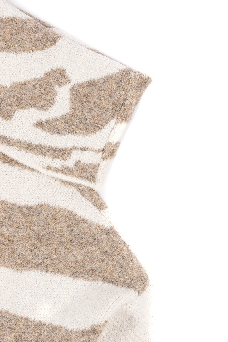Zebra Print Cropped Turtleneck Sweater | Forever 21 Women