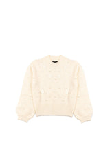 Floral Appliqué Faux Pearl Sweater | Forever 21 Women