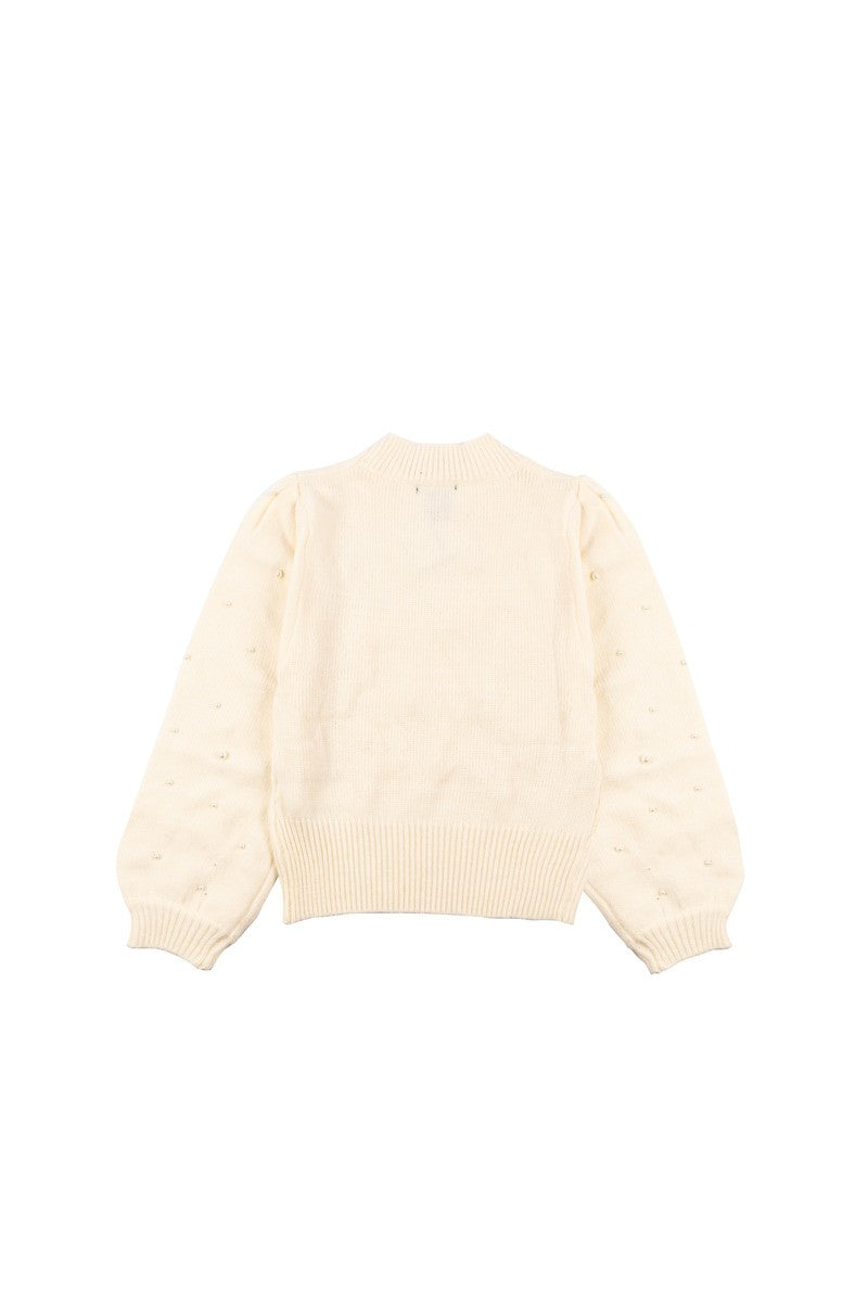 Floral Appliqué Faux Pearl Sweater | Forever 21 Women