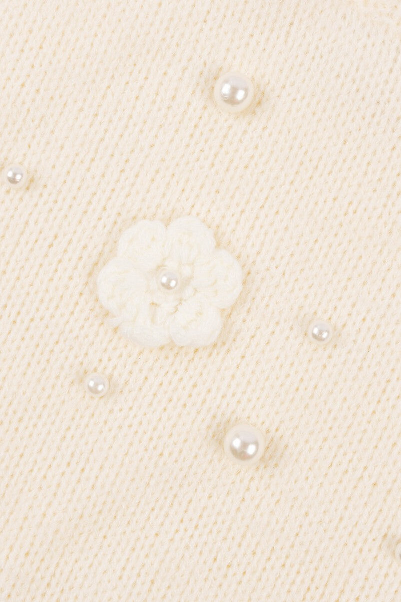 Floral Appliqué Faux Pearl Sweater | Forever 21 Women