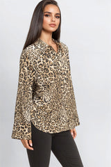 Satin Leopard Print Shirt | Forever 21 Women
