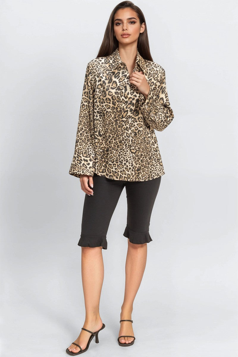 Satin Leopard Print Shirt | Forever 21 Women