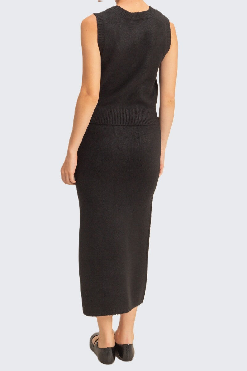 Button-Front Vest & Maxi Skirt Sweater Set | Forever 21 Women
