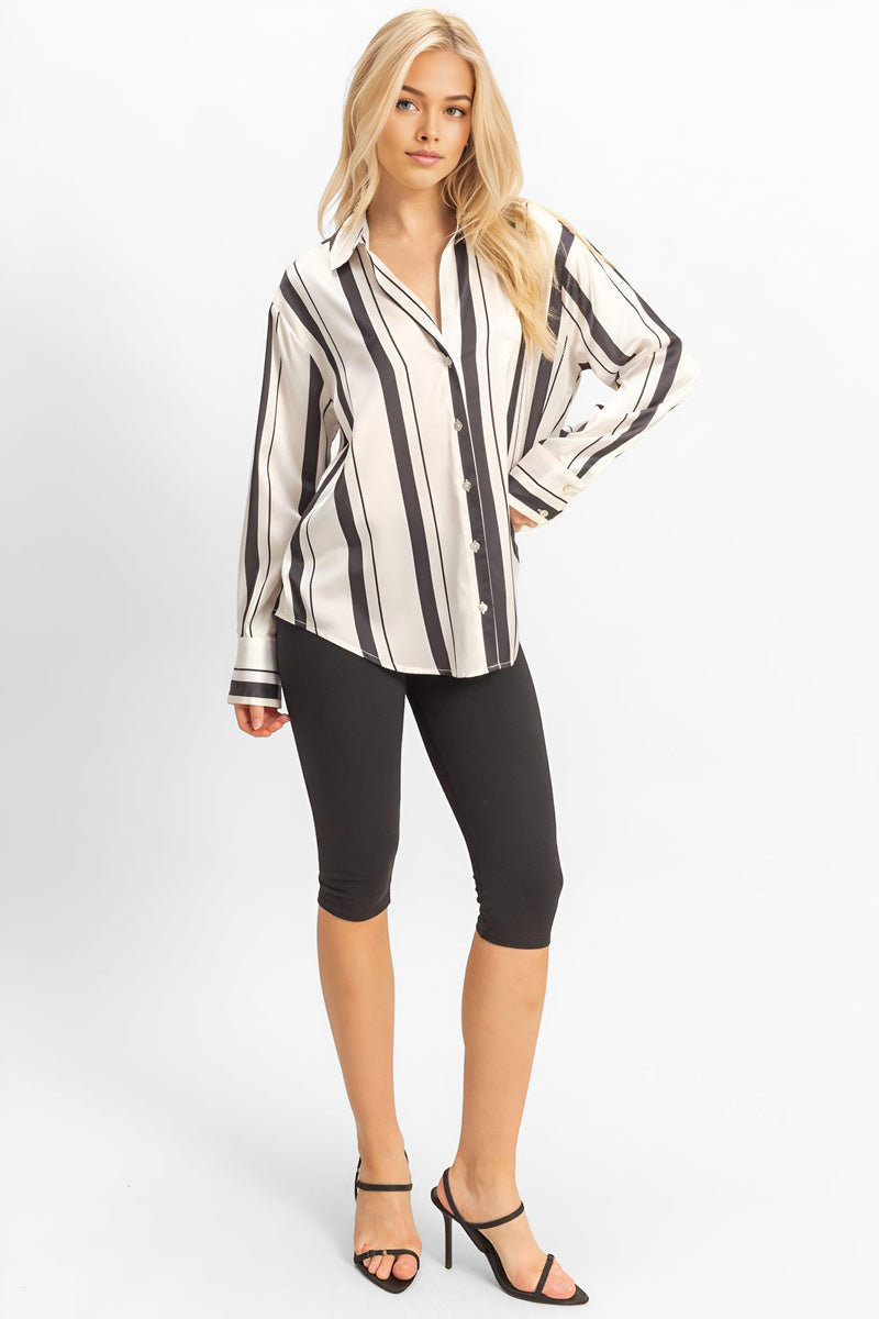 Satin Striped Shirt | Forever 21 Women