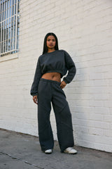 Exposed-Seam Wide-Leg Joggers | Forever 21 Women