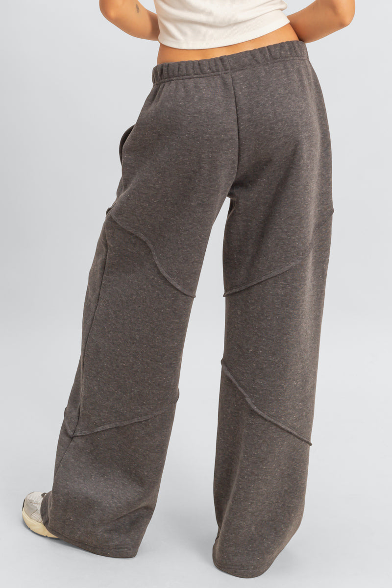 Exposed-Seam Wide-Leg Joggers | Forever 21 Women