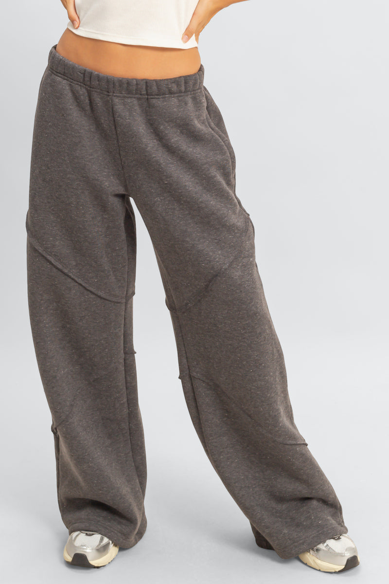 Exposed-Seam Wide-Leg Joggers | Forever 21 Women