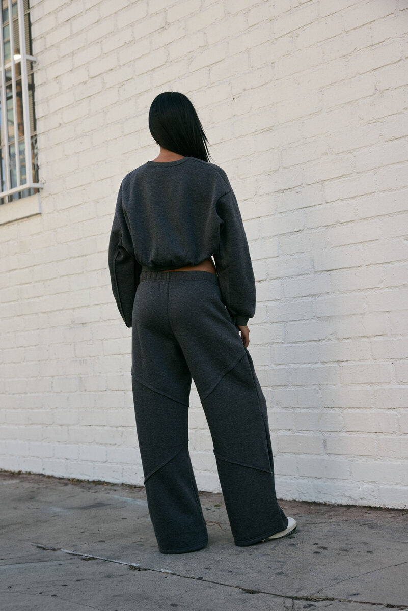Exposed-Seam Wide-Leg Joggers | Forever 21 Women