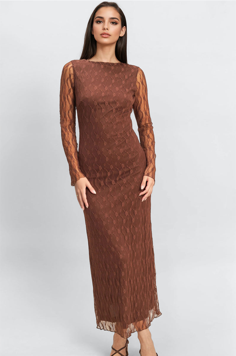Semi-Sheer Lace Bodycon Maxi Dress | Forever 21 Women