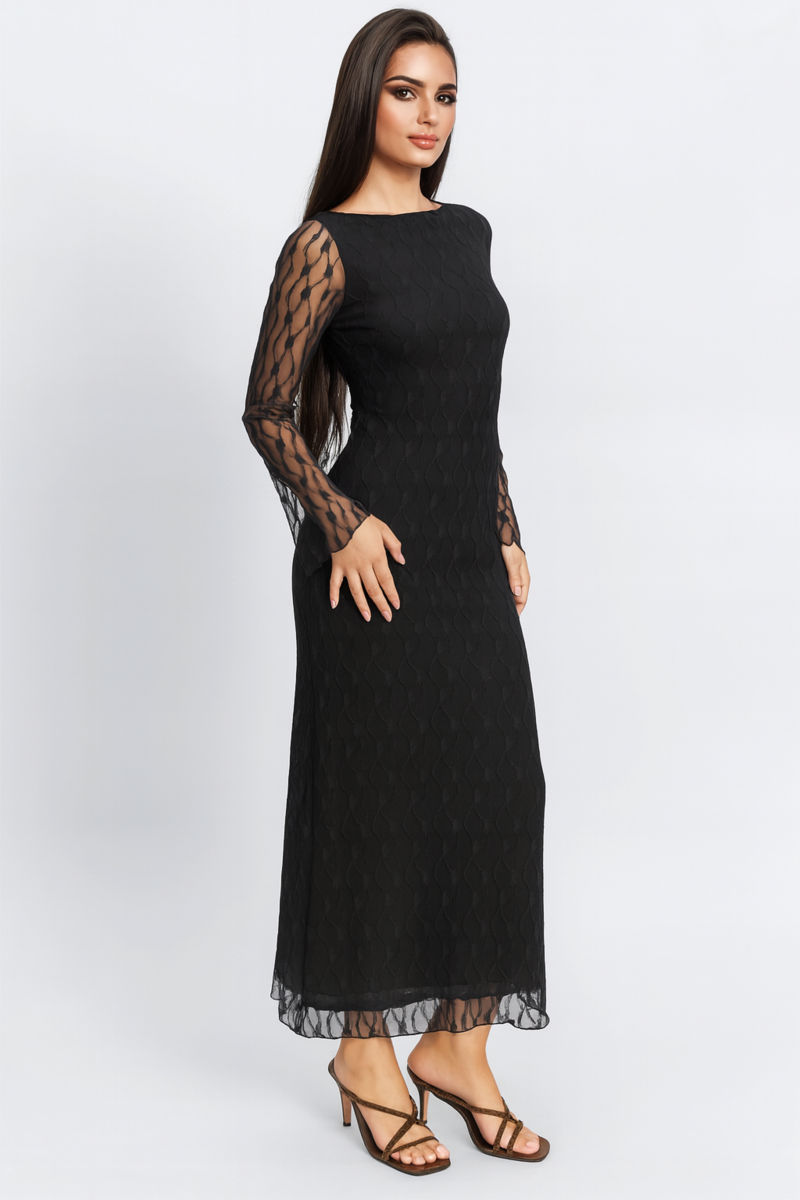 Semi-Sheer Lace Bodycon Maxi Dress | Forever 21 Women