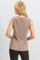 Rib-Knit Button-Front Sleeveless Top | Forever 21 Women