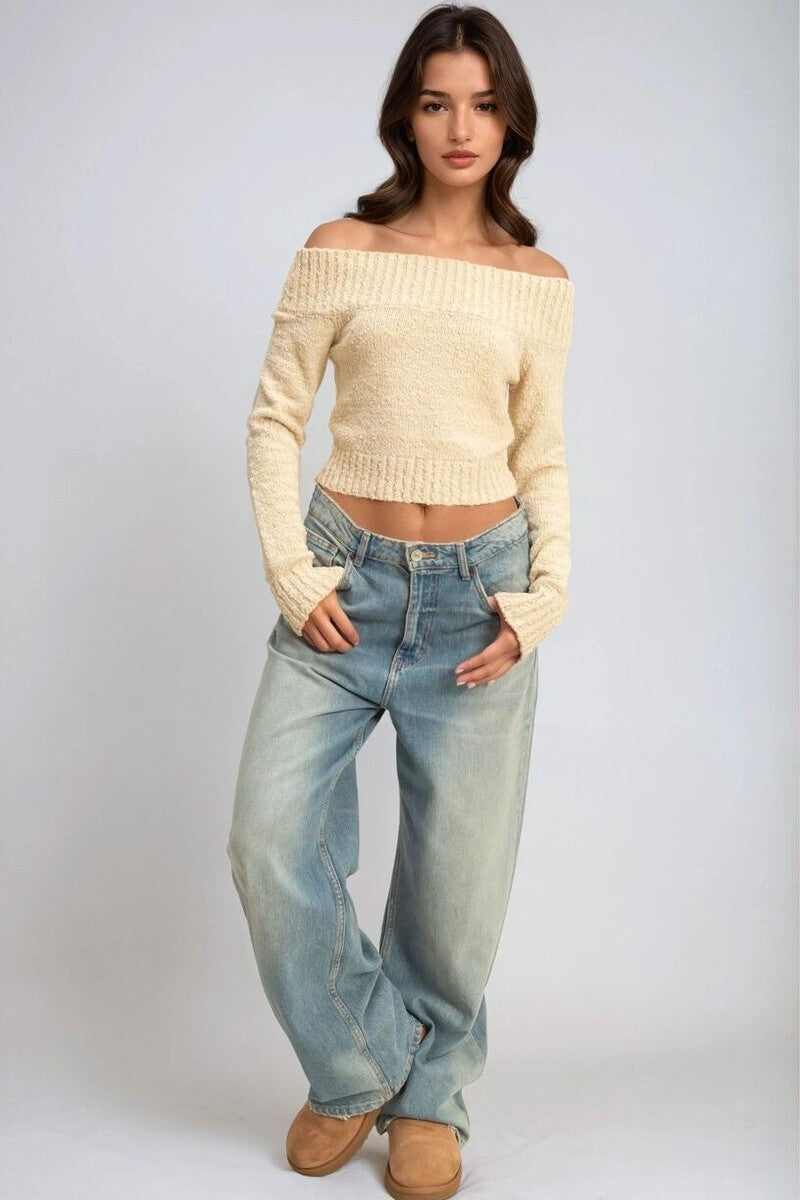 Cropped Off-The-Shoulder Sweater | Forever 21 Women