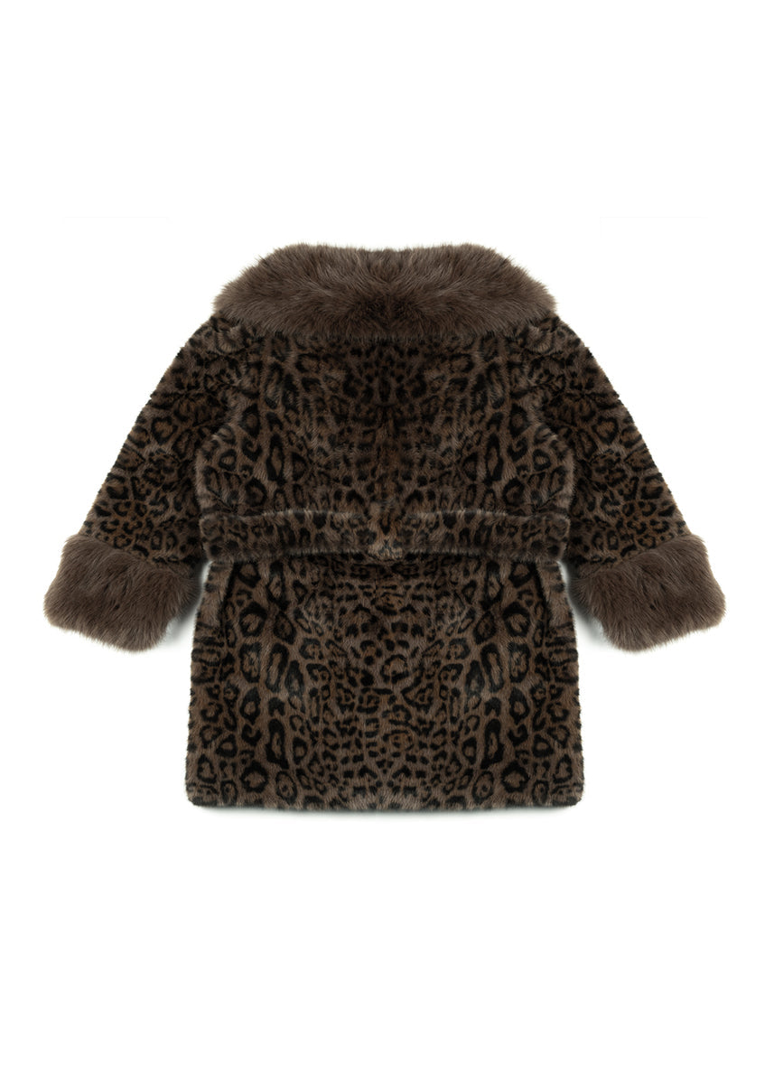 Leopard Print Tie-Waist Faux Fur Jacket | Forever 21 Women