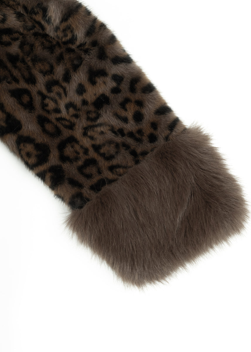Leopard Print Tie-Waist Faux Fur Jacket | Forever 21 Women