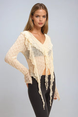 Textured Ruffled Lace Top | Forever 21 Women