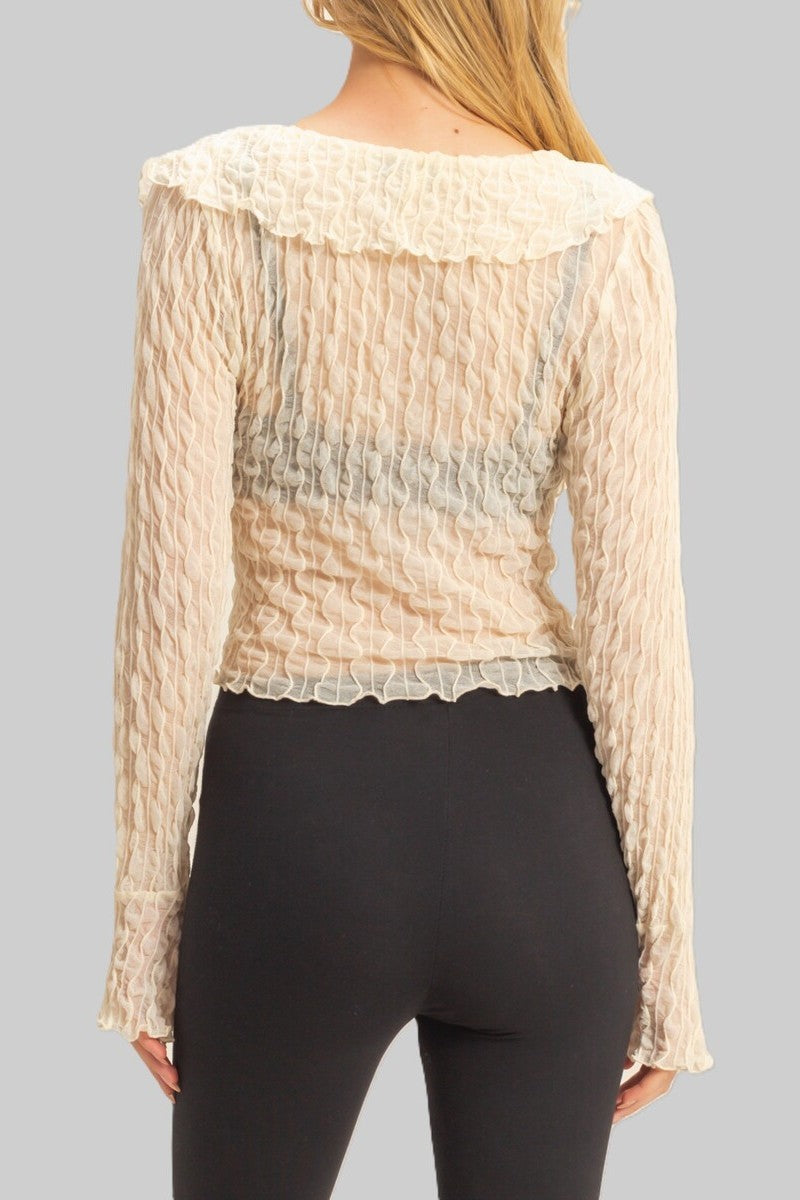 Textured Ruffled Lace Top | Forever 21 Women