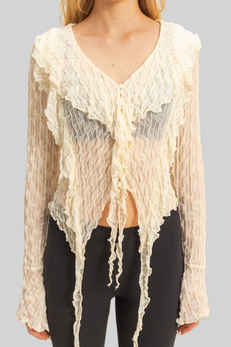 Textured Ruffled Lace Top | Forever 21 Women