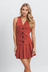 Vested Pleat-Skirt Mini Dress | Forever 21 Women