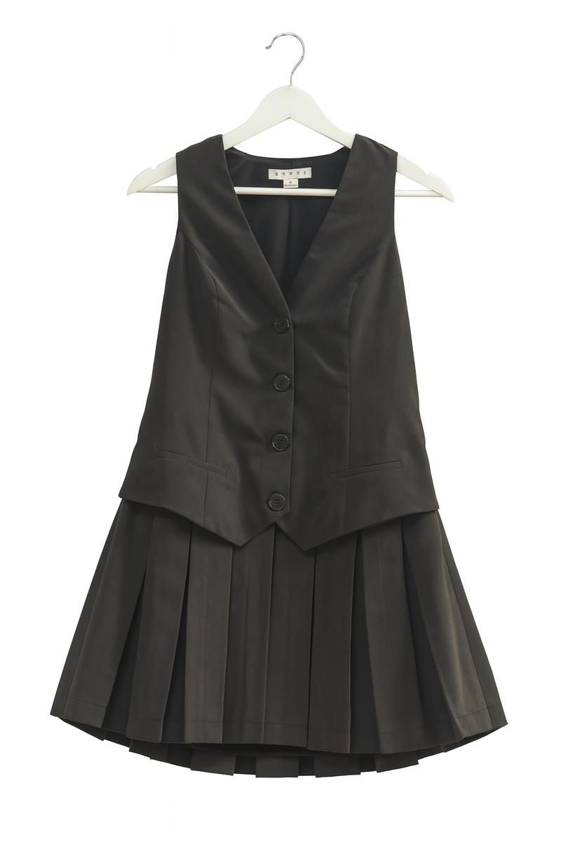 Vested Pleat-Skirt Mini Dress | Forever 21 Women