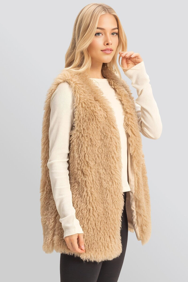 Fuzzy Longline Vest | Forever 21 Women