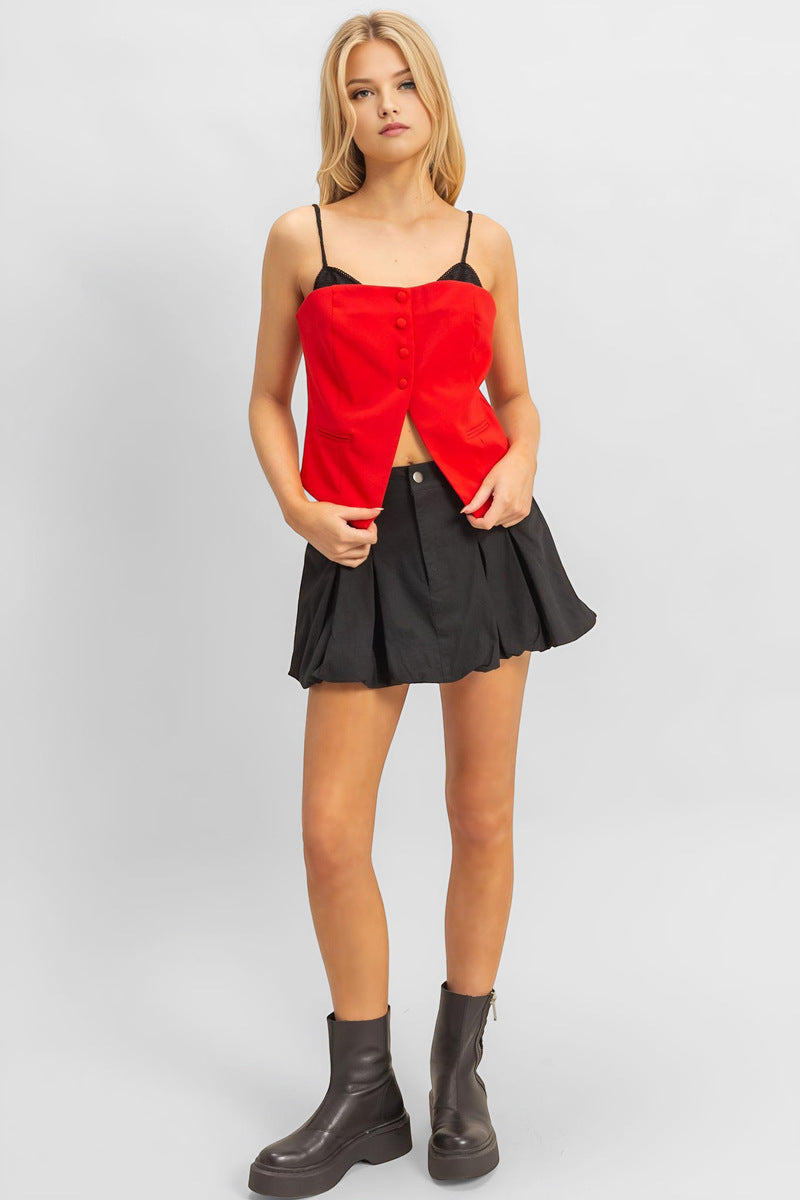 Twill Pleated Balloon Mini Skirt | Forever 21 Women