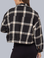 Plaid Double-Breasted Cropped Jacket | Forever 21 Women