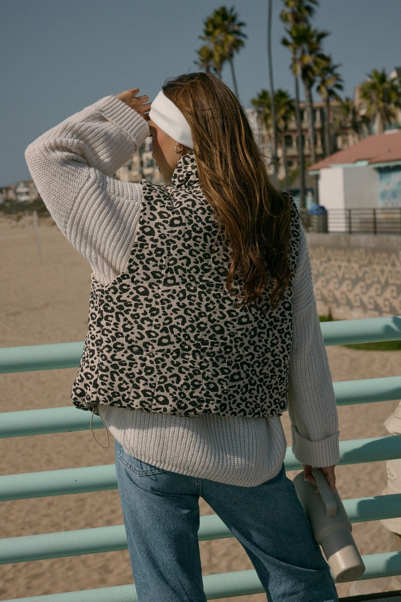 Leopard Print Zip-Front Vest | Forever 21 Women