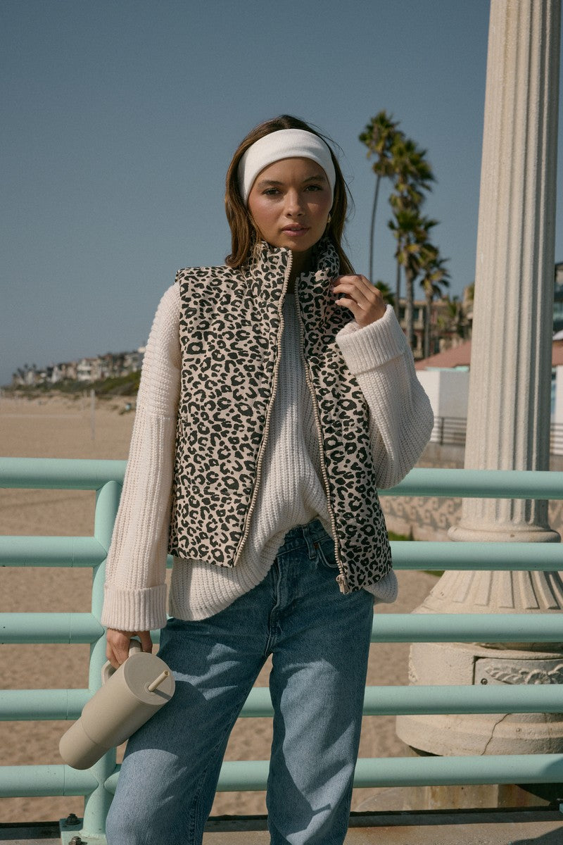 Leopard Print Zip-Front Vest | Forever 21 Women
