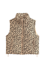 Leopard Print Zip-Front Vest | Forever 21 Women