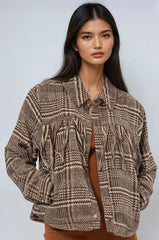 Glen Plaid Fringe-Trim Jacket | Forever 21 Women