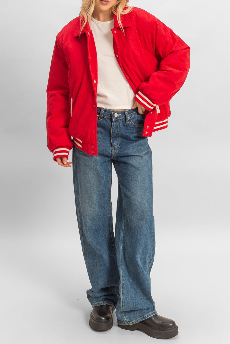Corduroy Varsity Jacket | Forever 21 Women