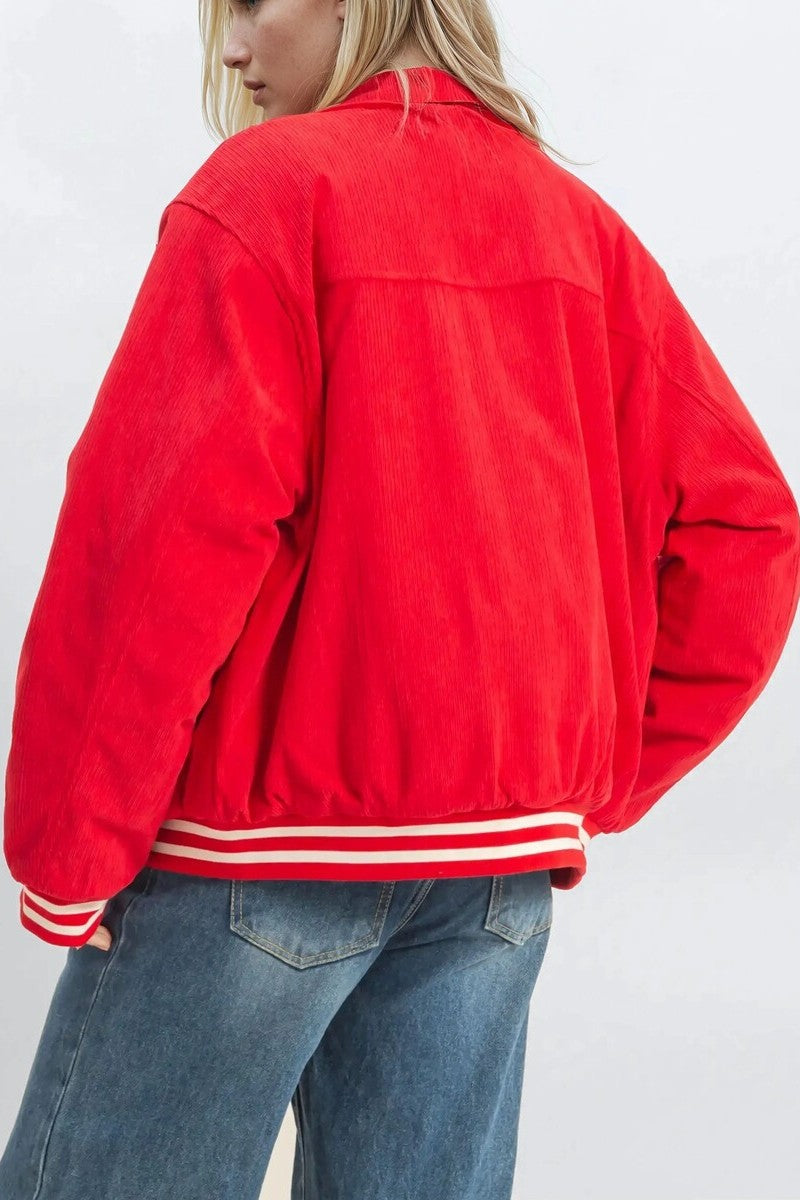 Corduroy Varsity Jacket | Forever 21 Women