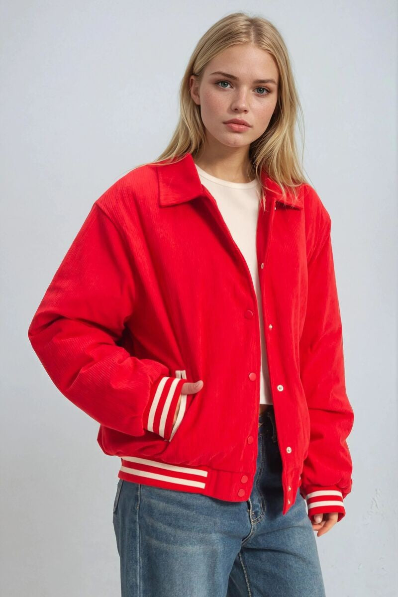 Corduroy Varsity Jacket | Forever 21 Women