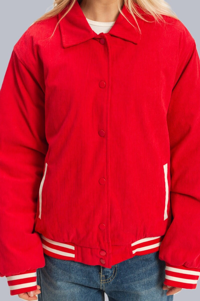 Corduroy Varsity Jacket | Forever 21 Women