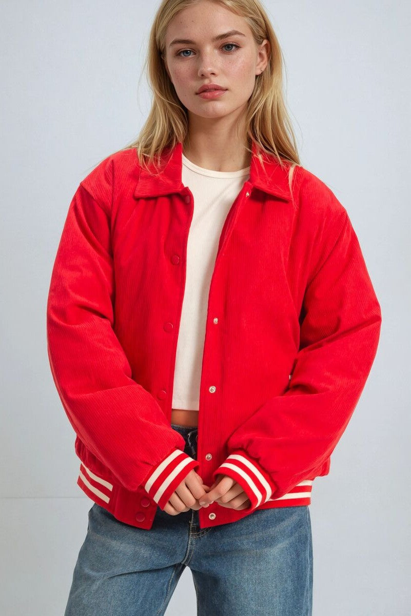 Corduroy Varsity Jacket | Forever 21 Women