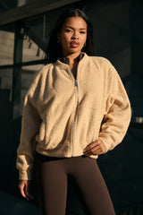 Boucle Zip-Front Bomber Jacket | Forever 21 Women