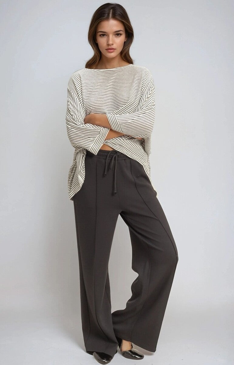 Straight-Leg Scuba Pintucked Sweatpants | Forever 21 Women