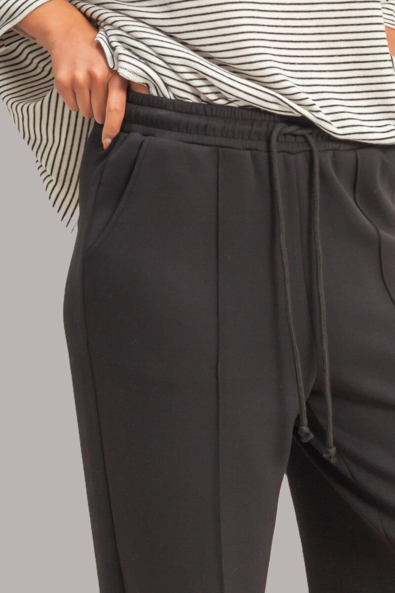 Straight-Leg Scuba Pintucked Sweatpants | Forever 21 Women