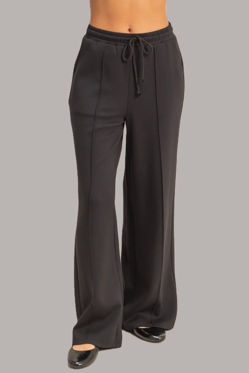 Straight-Leg Scuba Pintucked Sweatpants | Forever 21 Women