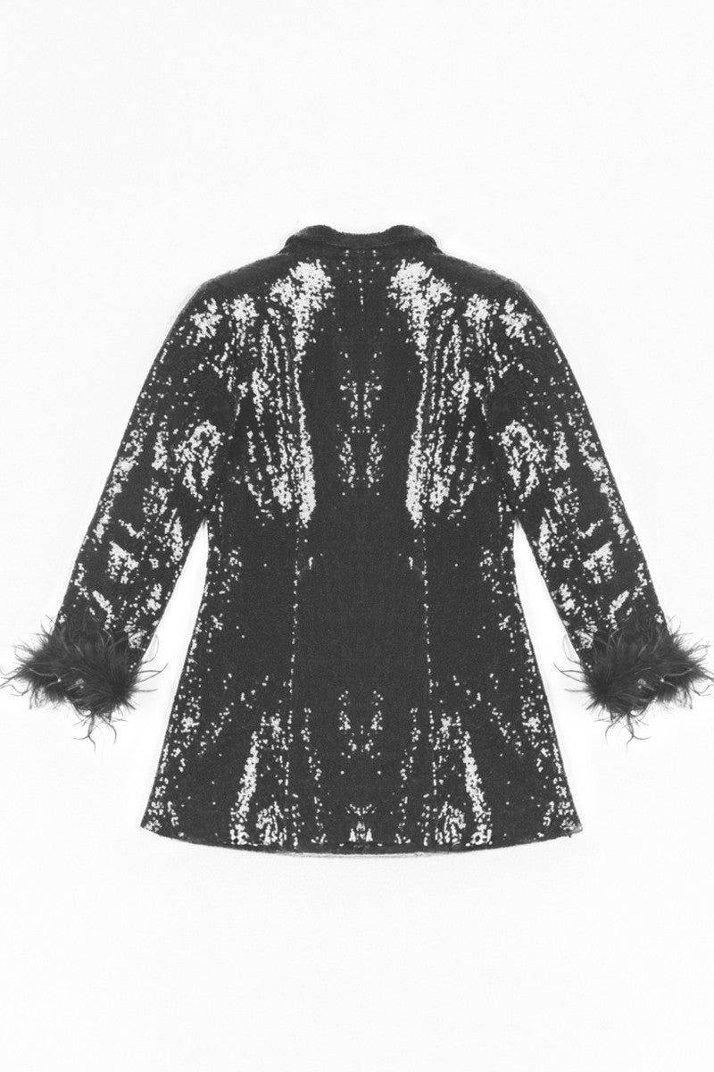 Sequin Feather-Trim Blazer | Forever 21 Women