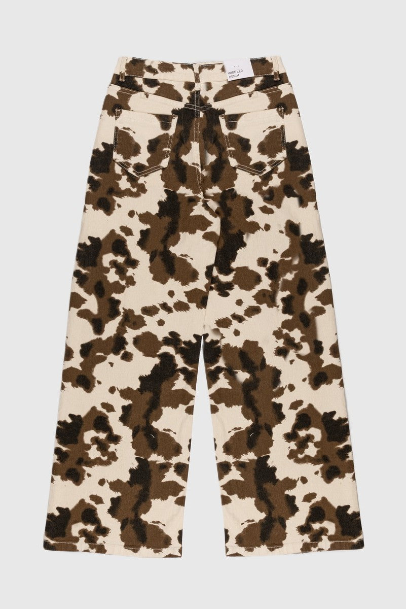 Cow Print Wide-Leg Jeans | Forever 21 Women