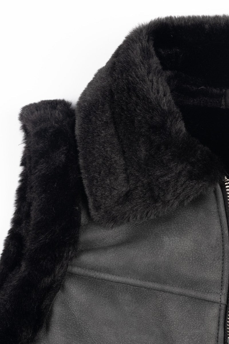 Faux Leather & Shearling Vest | Forever 21 Women